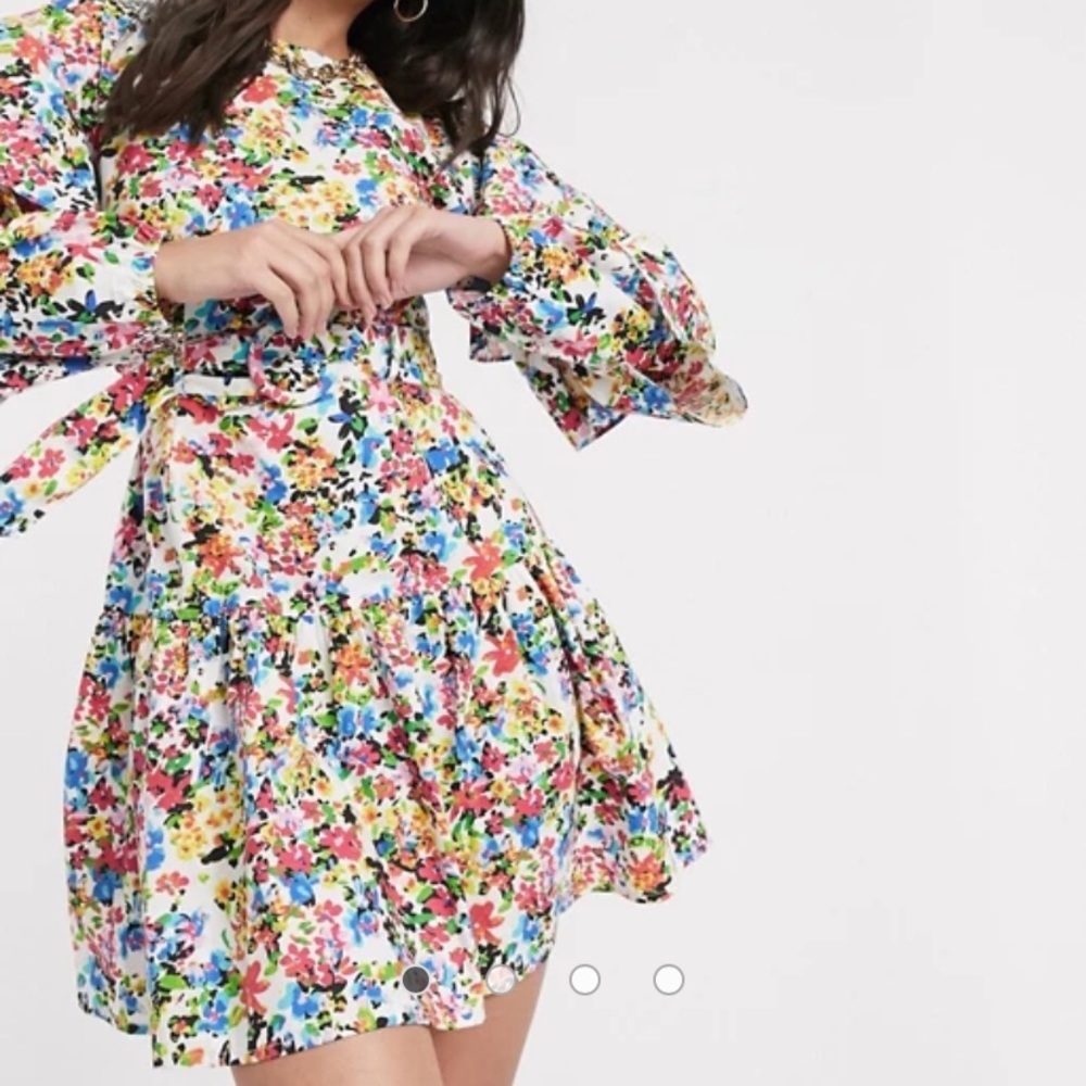 ASOS Funky Ruffle Floral Dress - Picture 6 of 8